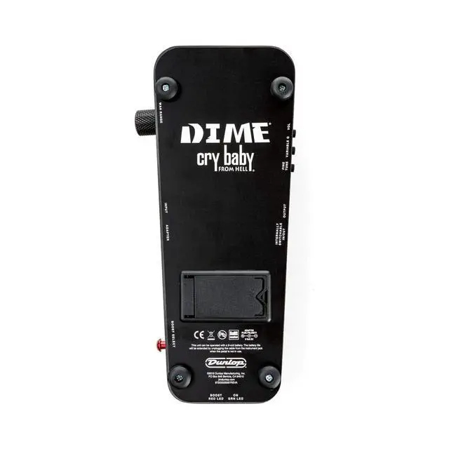 Alt view image 7 of 7 - Dunlop DB01B Dime Crybaby From Hell Wah Pedal w/ Dunlop ECB-003 Power Supply
