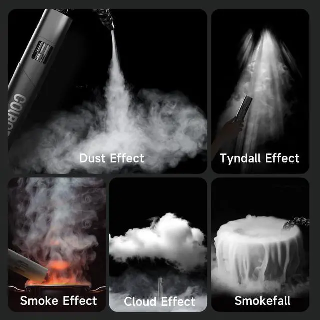 Alt view image 5 of 6 - CF5 Portable Fog Machine, 40W MINI Handheld Smoke Machine with RGB Lights Effect Remote Control Fogger for Photography Outdoor Events, Parties, Stage Effects, Halloween