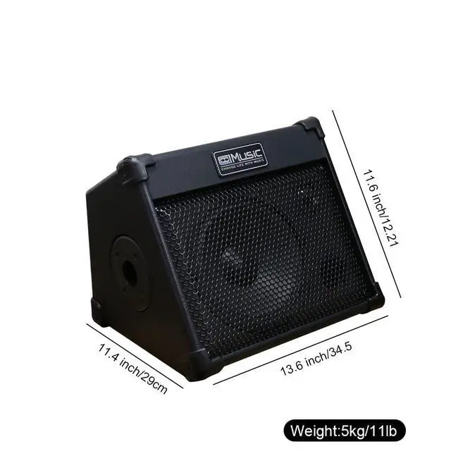 Alt view image 3 of 7 - Portable Acoustic Guitar Amplifier, for Performers On The Go, Built-in Bluetooth (40W Battery-Powered)