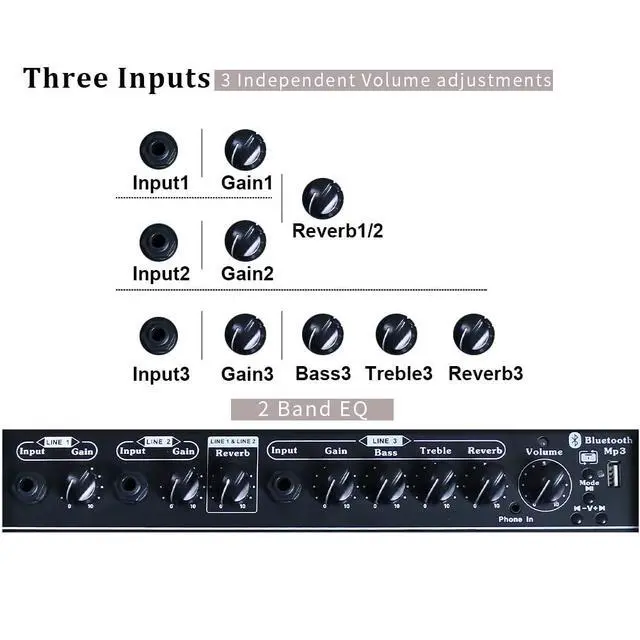 Alt view image 6 of 7 - Portable Acoustic Guitar Amplifier, for Performers On The Go, Built-in Bluetooth (40W Battery-Powered)