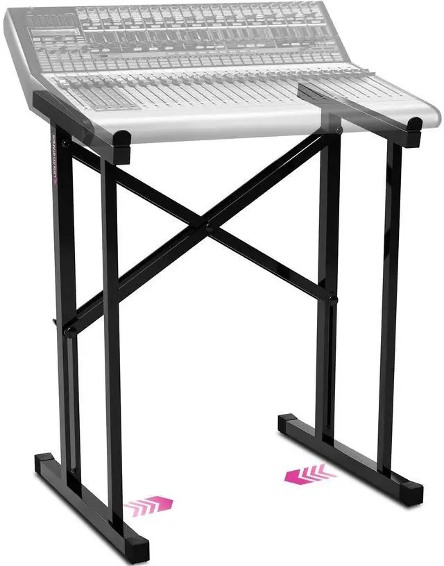 Main image of Portable Audio Mixer Stand - Angled Foldable & Adjustable Studio Music Mixer Synth, MPC Stand For Drum Machines, DJ Turntables, Audio Rack Music Equipment & More