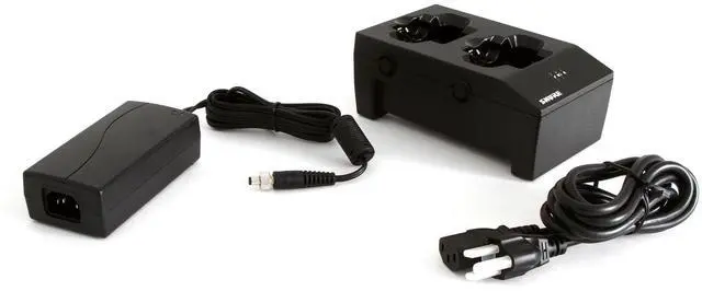 Main image of SBC200-US Dual Docking Charger with PS45US Supply, Charging Station for SB900A Batteries In or Out of Transmitters, Supports Up to 4 SBC200 Units on One Supply