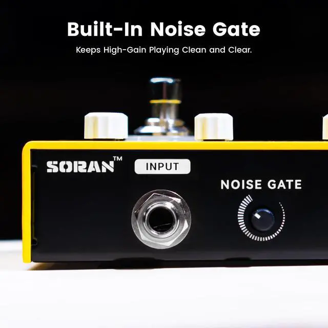 Alt view image 4 of 7 - Go Rig I Multi Effects Pedal, Electric Guitar Multi-effects Stompbox with 9 Drive, 3 Delay (Tap Tempo), 3 Reverb (Freeze), Noise Gate, Stereo Output, 5+ Hours USB-C Battery, Compact Metal