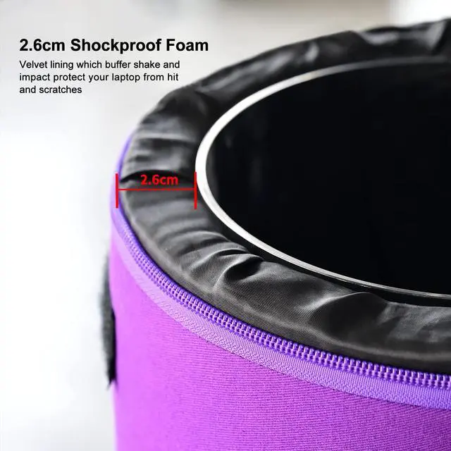 Alt view image 5 of 6 - 440HZ 6 Inch F Note Handle Clear Quartz Crystal Singing Bowl + 6" Purple Colored Carry Case Bag + One Suede Mallet