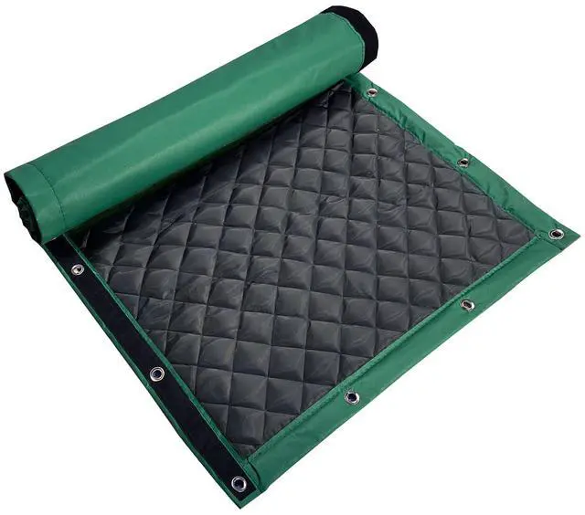 Main image of Sound Barrier Temporary Construction Traffic Industrial Sports Pitches Outdoor Noise Control Sound Blocking Reducing Cancelling Soundproof Screen Blankets 39.3x78.7-1 Pack-(Green)