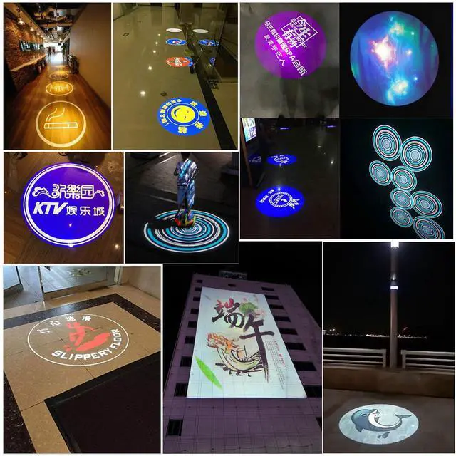 Alt view image 6 of 6 - 35W GOBO Projector IP67 Waterproof Custom Logo Light | Free custom GOBO lens, remote control, IP67 aluminum housing, for storefronts weddings bars stage events, indoor/outdoor use