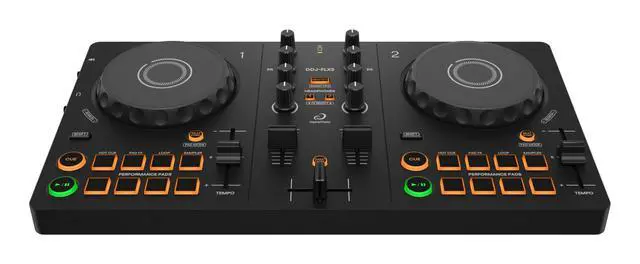 Alt view image 2 of 7 - /Pioneer DJ DDJ-FLX2 Beginner DJ Controller Portable USB-Powered 2-Channel Controller with Professional Layout Compatible with Music Streaming Services Perfect for New DJs