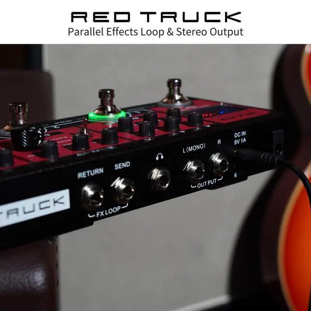 Alt view image 4 of 7 - Red Truck Combined Multi Effects Multiple Stompbox, Tranditional Guitar Effects Pedalboard