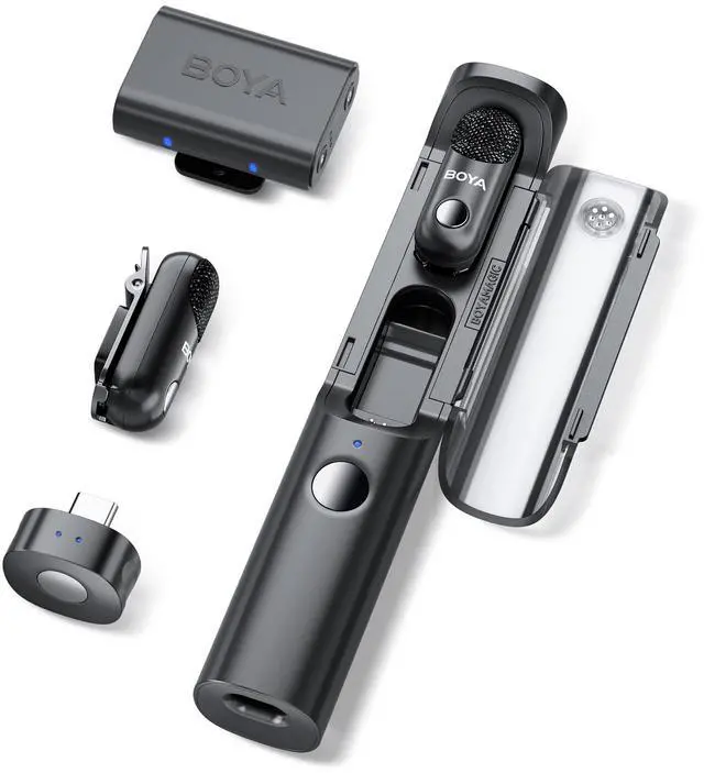 Main image of Magic-03 Wireless Lavalier Microphone, 30Hrs Battery,328FT Los Range, Safety Track &Limiter, Portable Wireless Mini Lapel mic for USB Type-C Android iPhone 16/15 Camera Camcorder Vlog Podcast