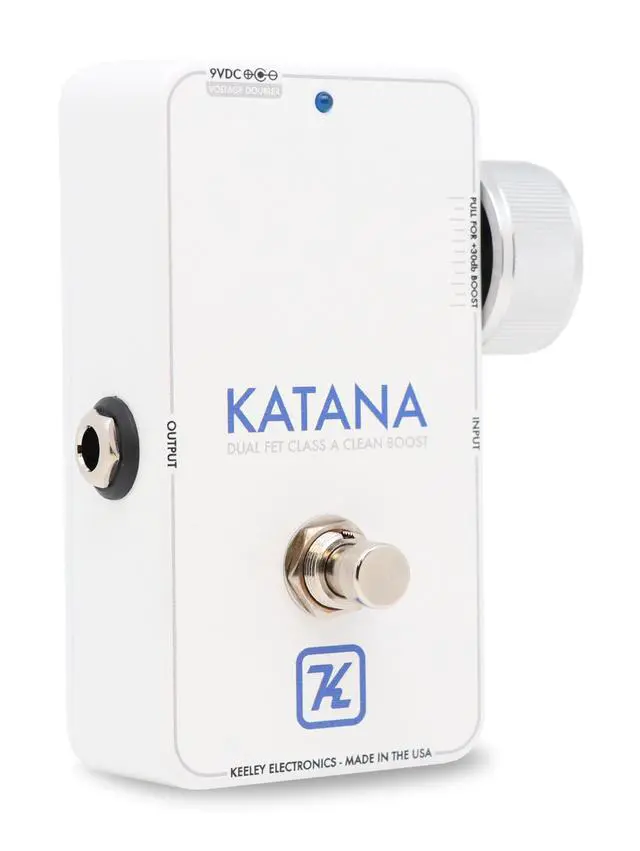 Alt view image 2 of 7 - Katana Clean Boost Throwback White Guitar Effects Pedal, 35dB of Transparent Boost, JFET Circuit