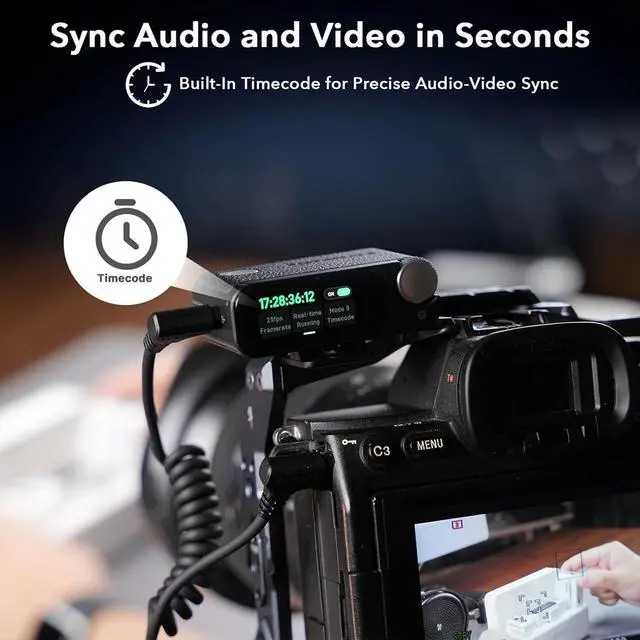 Alt view image 2 of 7 - Ultra Wireless Lavalier Microphone, 32-Bit Float Recording, Timecode Sync, Noise Cancellation, IPX5 Water Resistance, 984 Range, 130dB SPL, for Cameras, Smartphones, Computers (ULTRA01)