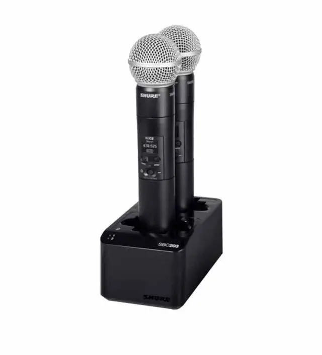 Alt view image 5 of 5 - SBC203-US Dual Docking Station for SLXD Transmitters and SB903 Battery | Charges Two SB903 Batteries or Slx-D Transmitters, USB-C and AC Powered, 50% in 1h15m, 100% in 2h30m