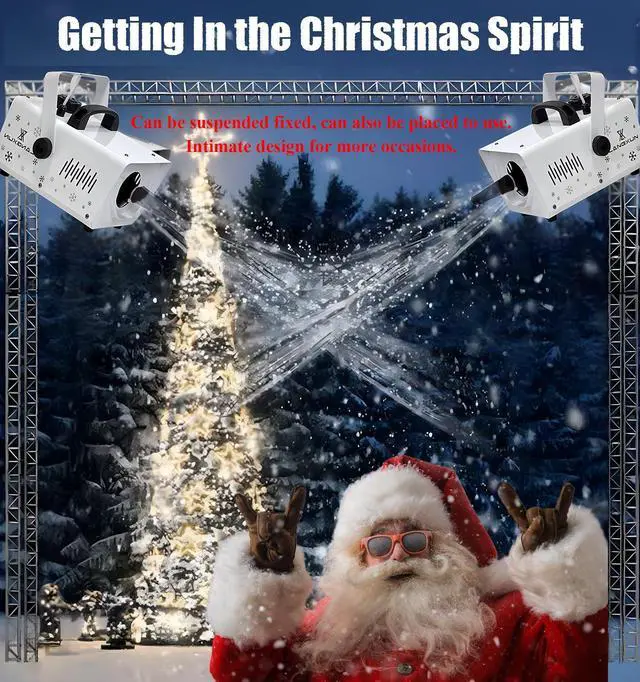 Alt view image 2 of 7 - 800W Snow Machine with Manual & Wireless Remote Control, Fake Snow Maker Machine for Indoor & Outdoor, Adjustable Snowflake Amount for Christmas, Wedding Kids Party Stage Events