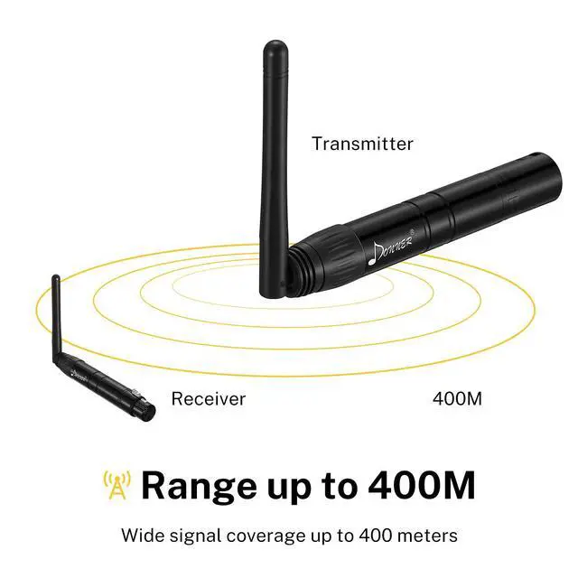 Alt view image 2 of 7 - Wireless DMX 8PCS Black Metal DMX512 wireless Dfi DJ 2.4G 7 Receivers & 1 Transmitter Lighting Control for LED Stage Disco Party Bar Lighting