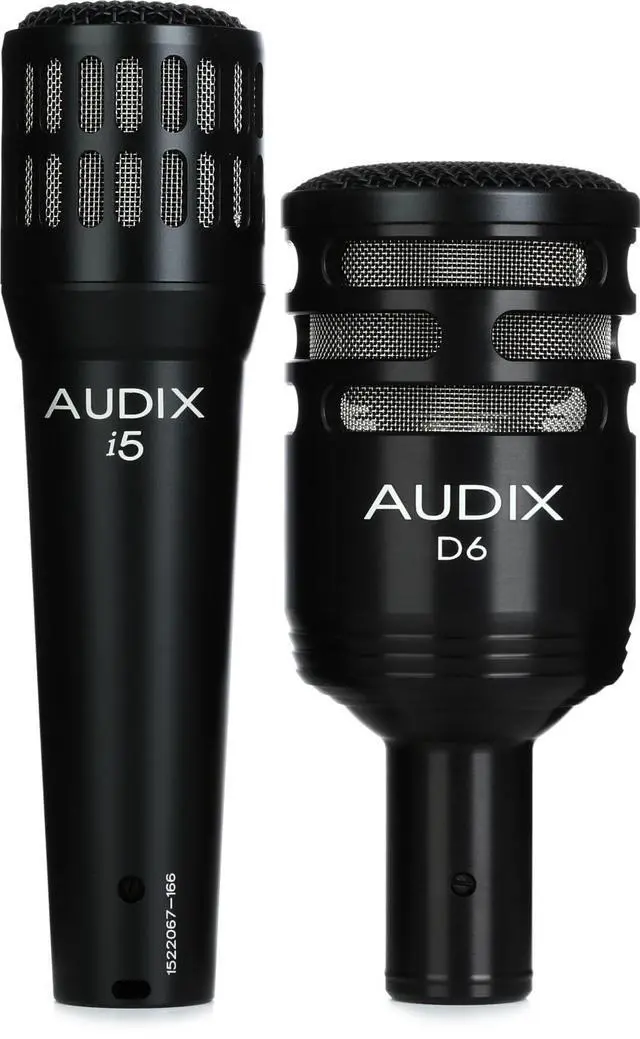 Main image of KSCOMBO Drum Mic Kit D6 Kick Mic i5 Snare Mic, Includes Rim Clip - Black