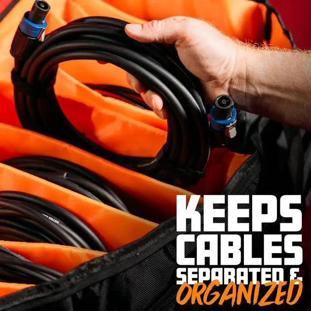 Alt view image 2 of 7 - Cases Cable & Accessory Organization Gig Bag; Small | 13 x 12 x 11 (G-CABLEBAG-SM)