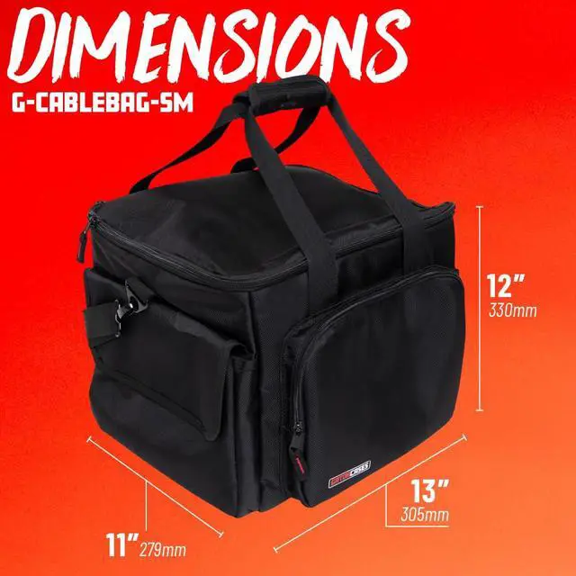 Alt view image 6 of 7 - Cases Cable & Accessory Organization Gig Bag; Small | 13 x 12 x 11 (G-CABLEBAG-SM)