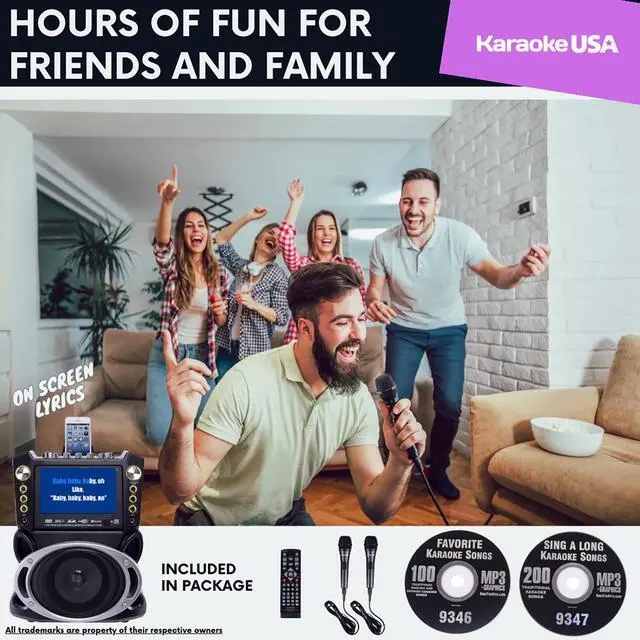 Alt view image 2 of 6 - GF844 Bluetooth Karaoke Machine