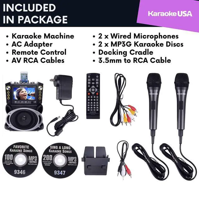 Alt view image 6 of 6 - GF844 Bluetooth Karaoke Machine