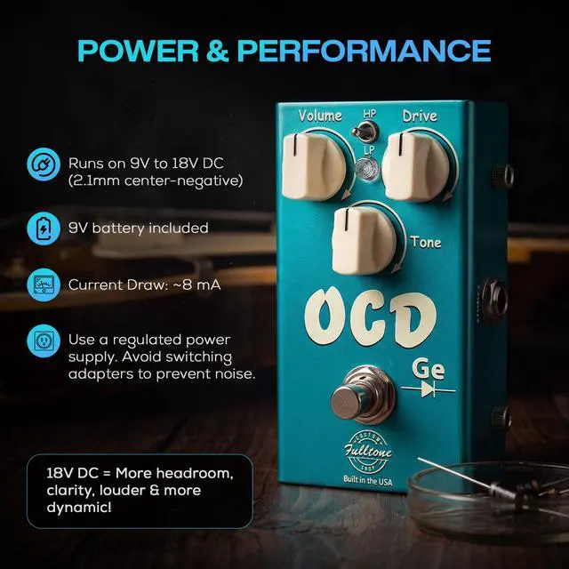 Alt view image 7 of 7 - Custom Shop OCD-Ge Germanium Obsessive Compulsive Drive Pedal