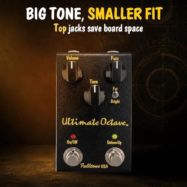 Alt view image 4 of 7 - Ultimate Octave Fuzz Guitar Pedal with Octave Up, Fat/Bright Switch, BC108 Transistor, True Bypass, Handmade in USA, Black