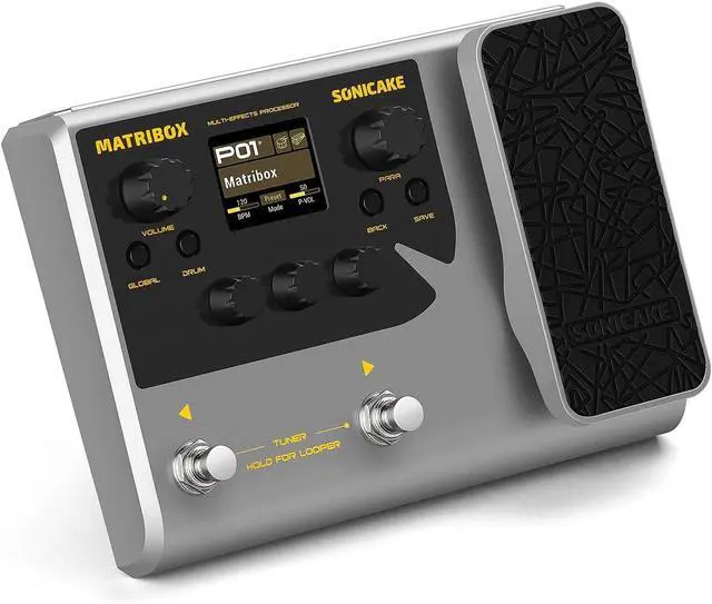 Main image of Matribox - Guitar Multi Effects Processor with Expression Pedal, With 130 Built-in Guitar/Bass/Acoustic Effects, Amp Modeling, IR Cabinets Simulation, Stereo OTG USB Audio Interface QME-50