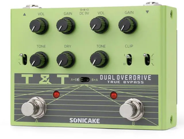 Main image of Overdrive Pedal with 30+ Tone Combinations, Twin TS Effects Guitar Pedal with 3 EQ Modes, 2 Clipping Modes, Flexible Routing, Pure Analog Circuit, True Bypass - T&T QDS-07