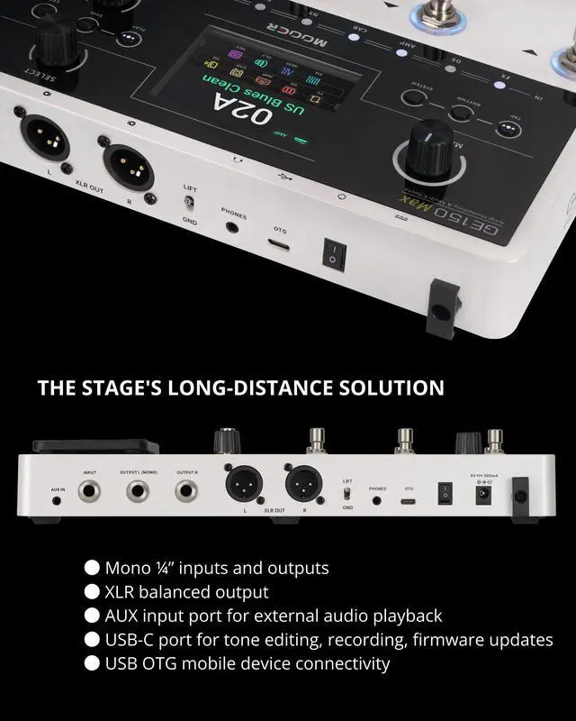 Alt view image 4 of 5 - GE150 Max New Era Guitar Amp Modelling Multi Effects Pedalboard All in one Floor Pedal for Studio Recording, Practice, Live Show