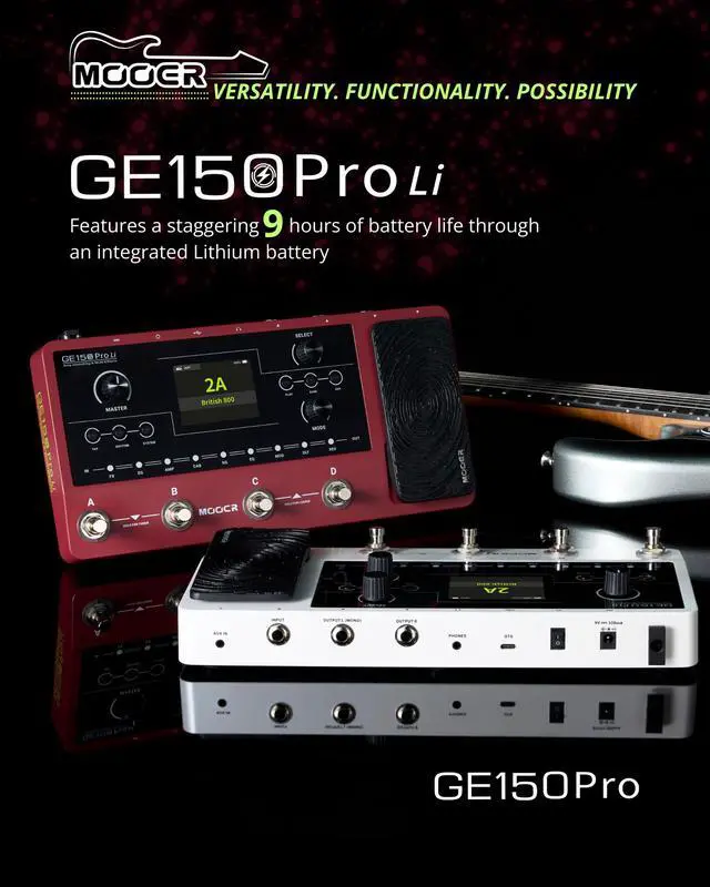 Alt view image 3 of 7 - GE150 Pro Li Plum Battery Powered Guitar Multi Effects Pedal for Live Performance & Busking, 200 Presets, 4-Footswitch for Easy Bank Switching, NAM, MNRS, 20 IR Slots, OTG Recording