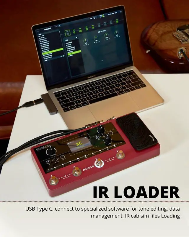 Alt view image 5 of 7 - GE150 Pro Li Plum Battery Powered Guitar Multi Effects Pedal for Live Performance & Busking, 200 Presets, 4-Footswitch for Easy Bank Switching, NAM, MNRS, 20 IR Slots, OTG Recording