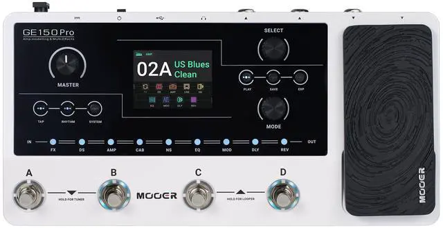 Main image of GE150 Pro Guitar Multi Effects Processor, 200 Presets & 170 Effects, NAM & MNRS Support, 55 Amp Models, 26 Cab Sims, 20 IR Slots, USB OTG Recording, 4-Footswitch, Looper & Expression Pedal