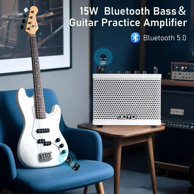 Alt view image 2 of 6 - 15W Portable Bass Amp Combo | 9 Amplifier Models + 6 Modulation FX + Looper & Drum Machine | Rechargeable Battery | Digital Modeling | for Bassist Practice, Solo & Small Gigs (DC-15B)
