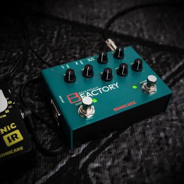 Alt view image 7 of 7 - Bass Pedal with Overdrive Analog Preamp Compression Effects Pedal and 3-Band EQ Via Pre/Post Selection with XLR Output - B Factory