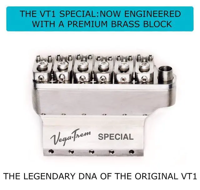 Alt view image 2 of 7 - Vega-Trem VT1 Special 2-Points Stratocaster Guitar Tremolo Bridge For Strat No Mods Easy Installation (Glossy, Right)