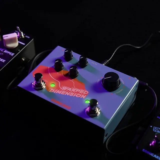 Alt view image 7 of 7 - Modulation Guitar Effects Pedal 4 Mode of Chorus, Flanger, Phaser & Tremolo Digital Warped Dimension
