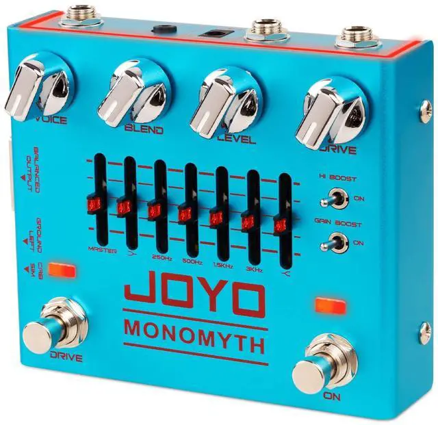 Main image of Bass Preamp & DI Guitar Pedal, 6-Band Graphic EQ with Blend/Voice/Drive Control, Treble & Gain Boost, XLR DI Out & Cab Sim, Bypass (MONOMYTH R-26)