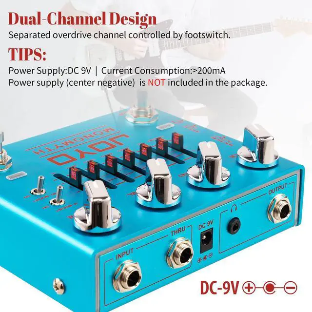 Alt view image 5 of 7 - Bass Preamp & DI Guitar Pedal, 6-Band Graphic EQ with Blend/Voice/Drive Control, Treble & Gain Boost, XLR DI Out & Cab Sim, Bypass (MONOMYTH R-26)