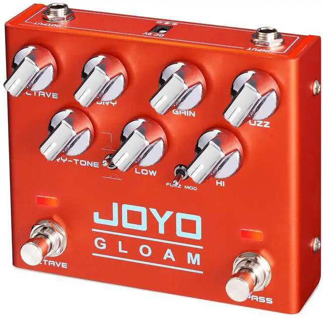 Main image of Bass Sub Octave & Fuzz Guitar Pedal, 7-Knob Control with Dry/Wet Blend, Dual Fuzz Modes & Independent Octave/Channel Footswitches, Bypass (GLOAM R-29)