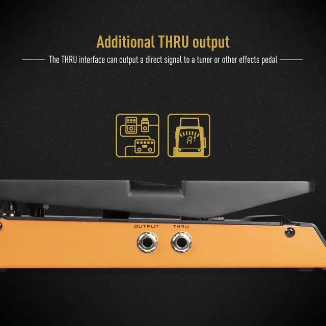 Alt view image 5 of 7 - Wah Active Volume Pedal, Wah & Volume 2 in 1 Combo Guitar Effects Pedal, Full-size Pedal 9.57"L x 3.66"W x 2.36"H - FlipWah