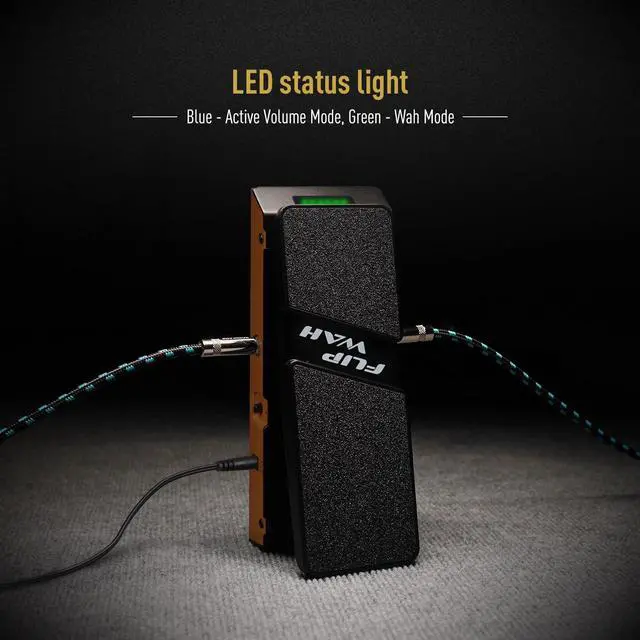 Alt view image 6 of 7 - Wah Active Volume Pedal, Wah & Volume 2 in 1 Combo Guitar Effects Pedal, Full-size Pedal 9.57"L x 3.66"W x 2.36"H - FlipWah