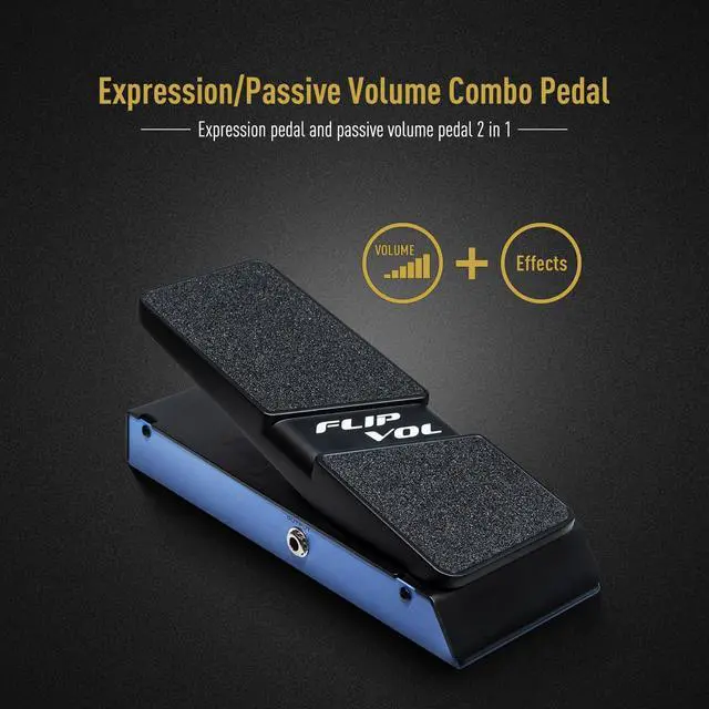 Alt view image 2 of 7 - Volume Expression Pedal, Expression EXP & Passive Volume 2 in 1 Combo Guitar Effects Pedal, Full-size Pedal - FlipVol
