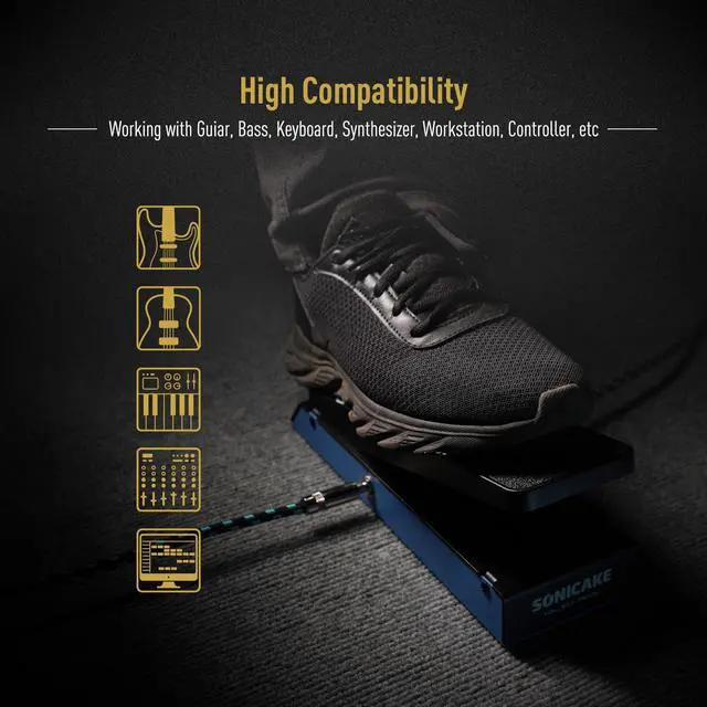 Alt view image 6 of 7 - Volume Expression Pedal, Expression EXP & Passive Volume 2 in 1 Combo Guitar Effects Pedal, Full-size Pedal - FlipVol