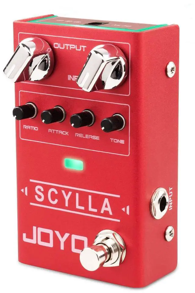 Main image of Bass Compressor Guitar Pedal, Optical Circuit with Attack/Release/Ratio/Tone Control & Bypass (SCYLLA R-27)