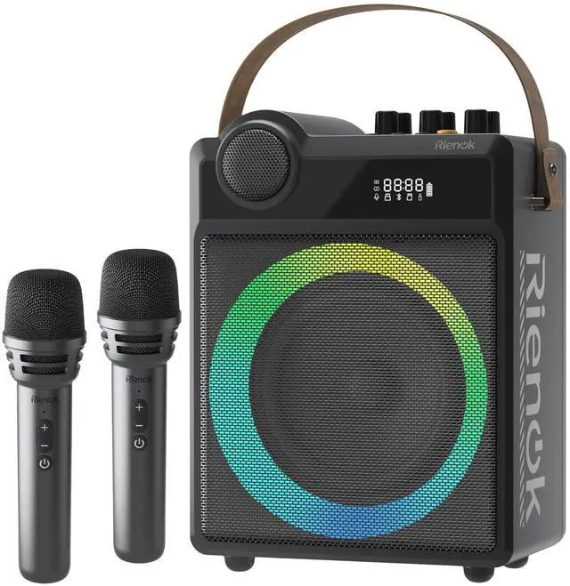 Main image of 100W Portable Voice Amplifier with 2 Wireless Microphones S17 | Bluetooth 5.3 Big Pro Sound, Bluetooth PA System Karaoke Machine, BT/USB/TF Card/Aux/Guitar Support, Portable Speaker