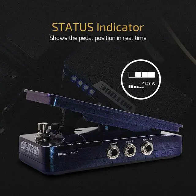 Alt view image 5 of 7 - Wah Active Volume Passive Expression Guitar Effects Pedal Switchable Soul Press II 4 in 1 with Visible Guitar Effects Pedal(Included 1 PCS Additional 15 CM TS Cable)