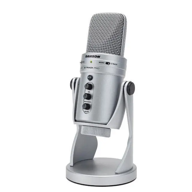 Alt view image 2 of 5 - G Track Pro USB Microphone with Built in Audio Interface Silver