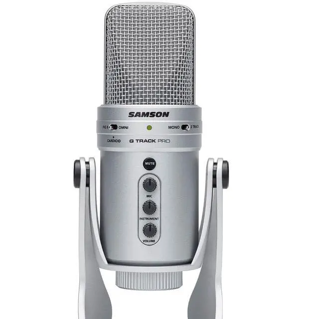 Alt view image 3 of 5 - G Track Pro USB Microphone with Built in Audio Interface Silver
