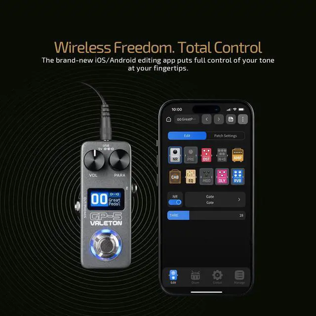 Alt view image 5 of 7 - GP-5 Super Compact Multi-Effects Processor & NAM/IR Loader Pedal(Incl 1PCS Additional TRS Cable By VOLKTONE)
