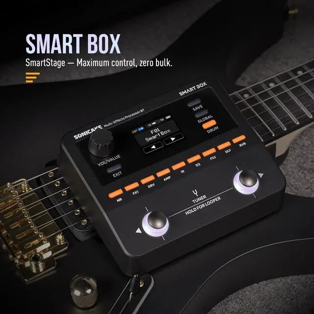 Alt view image 2 of 7 - QME-20 Smart Box - Multi Effects Pedal for Guitar with 130+ Effects, NAM/IR Support, Looper, Built-in Tuner/Metronome, Portable Effects Processor with USB Audio Interface, Stereo Output