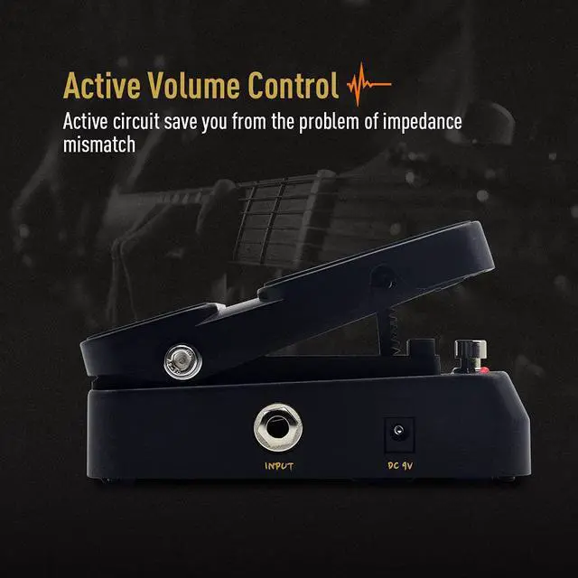 Alt view image 3 of 7 - Active Volume & Wah Pedal, Mini 2 in 1 Combo Electric Guitar Effect Pedal with Wah Wah Active Volume Control 5.85"L x 2.58"W x 2.4"H - VolWah